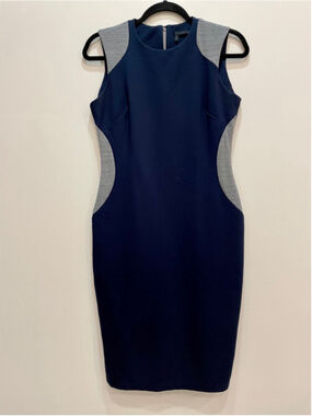 Obakki Sheath Contrast Waist Dress 6 Career Boss Lady Party Event